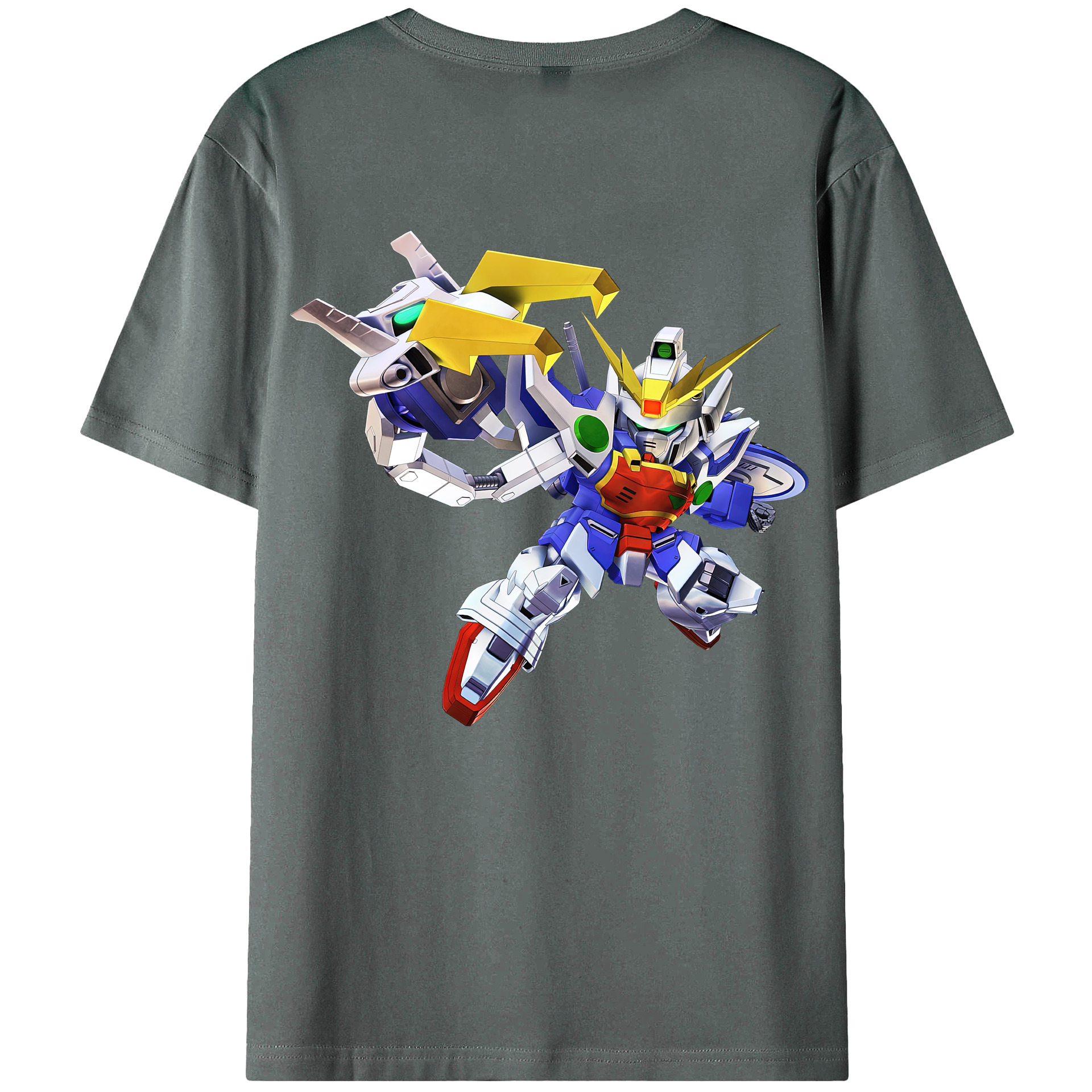 （画像用） 機動戦士ガンダム Mobile Suit Gundam 綿100％ メンズ半袖Tシャツ（バックプリント） 通気性